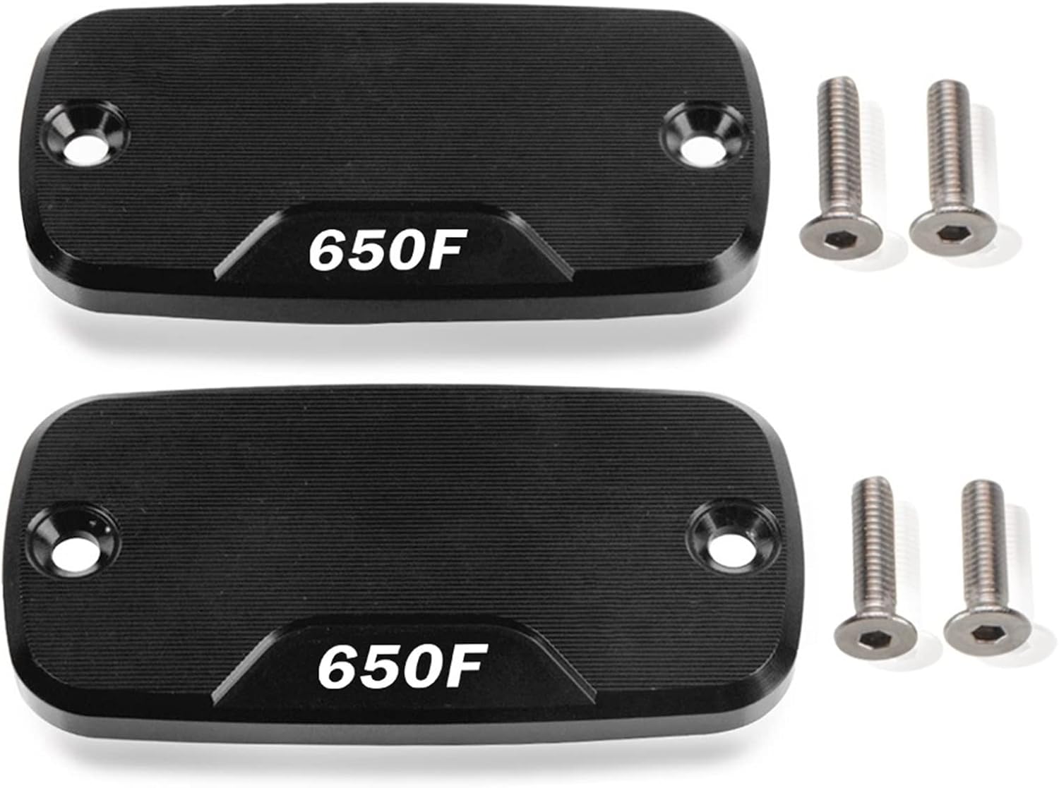 Cover Cap Guard Motorcycle CNC Aluminum Front Brake Master Cylinder Fluid Reservoir Cover Oil Cap for H-ONDA 650F 650 F 2016 2017 2018 (Color : Pair of Black)
