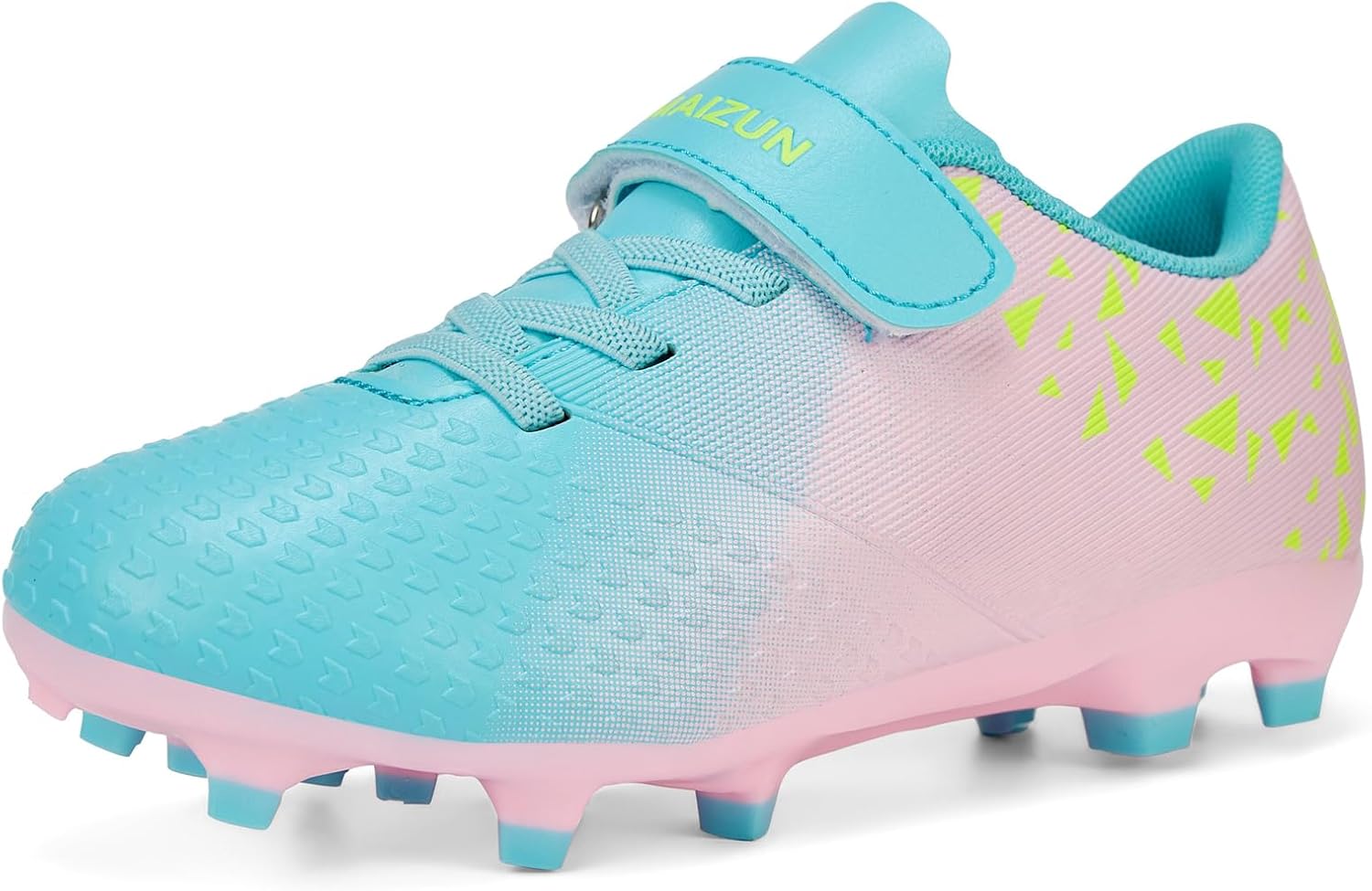 Moodeng Kids Soccer Cleats Youth Football Shoes Lightweight Firm Multi Ground Cleats for Boys Girls Little Kid/Big Kid
