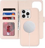 Vista 28 de Havaya Funda para iPhone 13 Pro Max y iPhone 12 Pro Max, cartera compatible con magsaf 2 en 1, desmontable magnética con tarjetero y ranura trasera