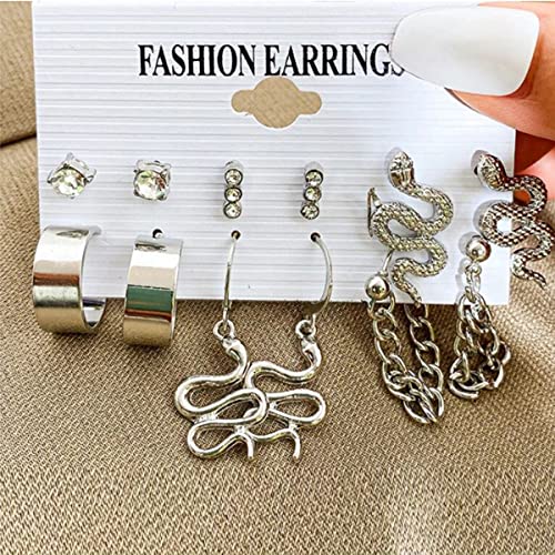 Gold-Plated Drop Earrings with Sparkling Crystals