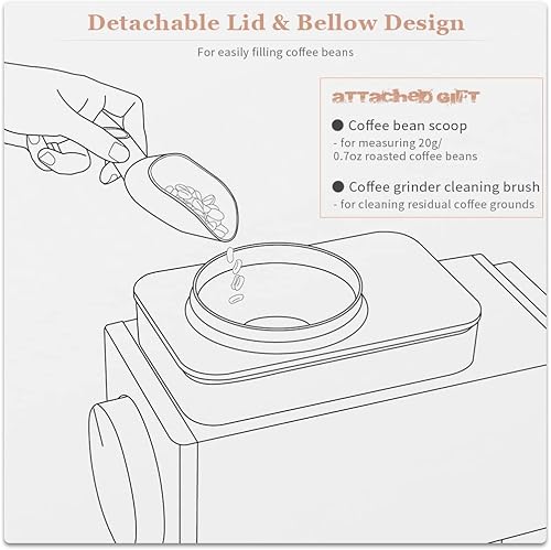 Miniatura 3 de CAFEMASY Molinillo de café de repuesto para molinillo de café con tolva de dosis única compatible con molinillo de cerveza de Oda Fellow negro