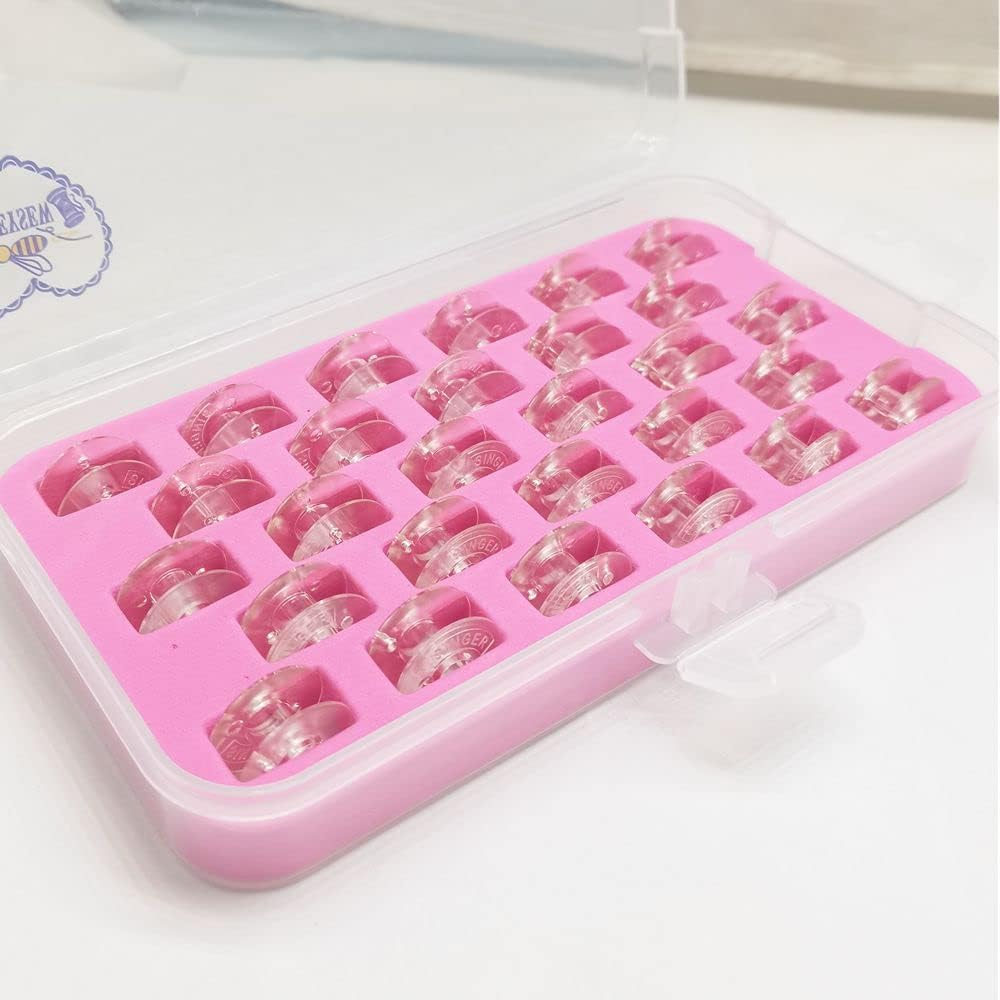 HONEYSEW Box of 28Plastic Bobbins 172336S Singer 8774 9005