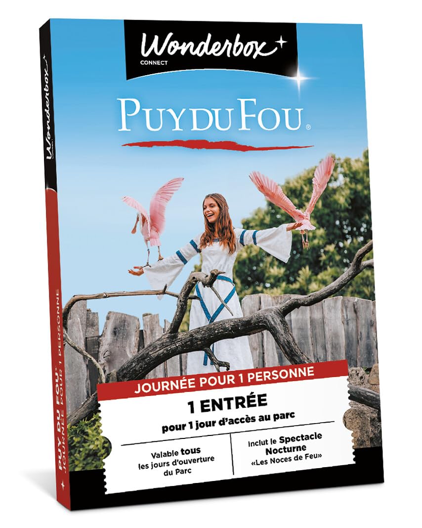 Ticketbox - PUY du Fou - 1 Jour pour 1 Adulte - Coffret Cadeau - Idée Cadeau Divertissement
