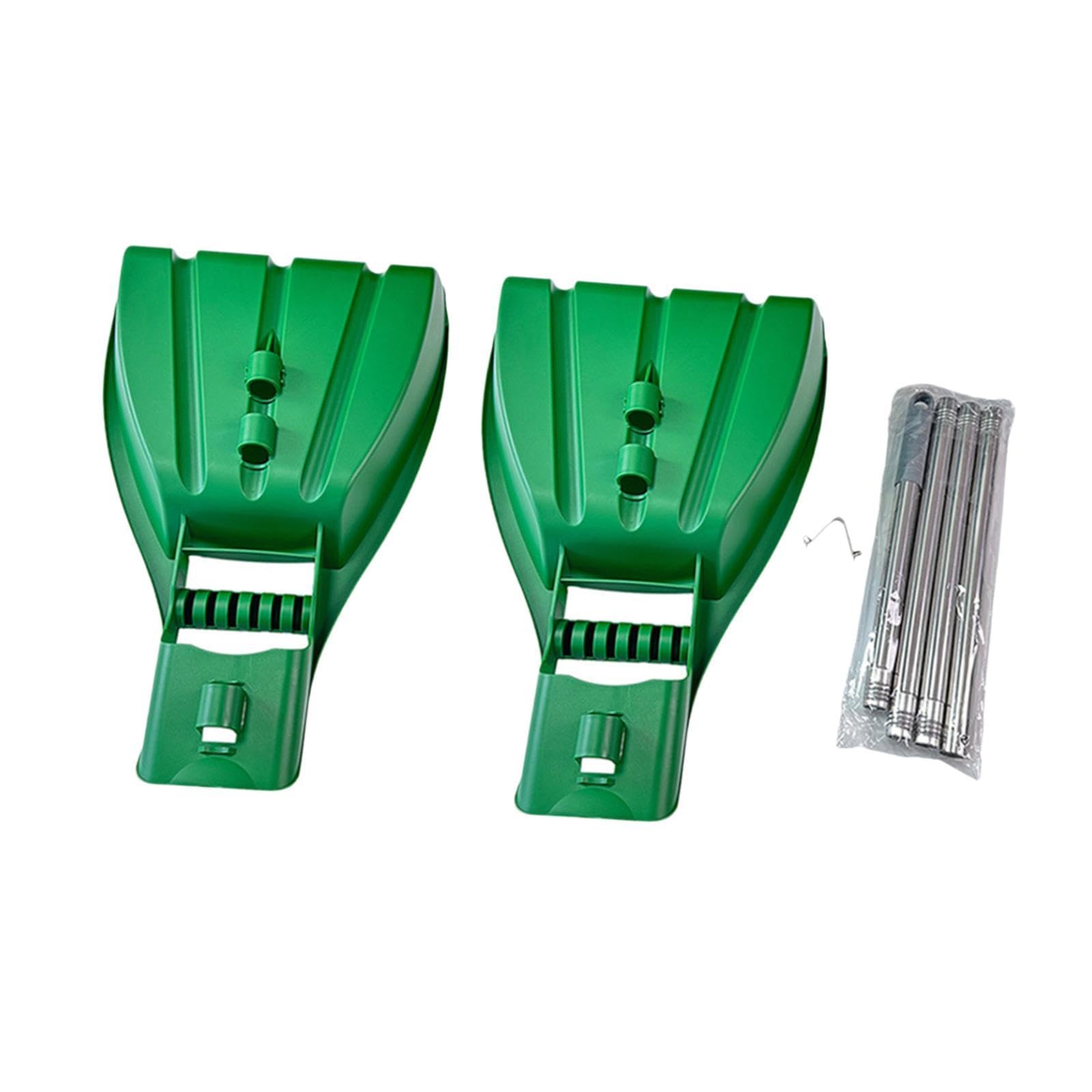 Recolector de Hojas Ergonómico Y Ligero para La Recolección de Residuos, PP Portátil, Agarre Cómodo, Adecuado para La Recolección de Hojas, 2 Piezas con Varilla