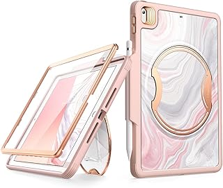 Clayco Nebula Series Case for iPad 10.2 (2021/2020/2019)- iPad 9th/8th/7th Generation Case with Built-in Screen Protector, Full Body Heavy Duty Rugged Protective Case with Kickstand for iPad 10.2 Inch (Pink)