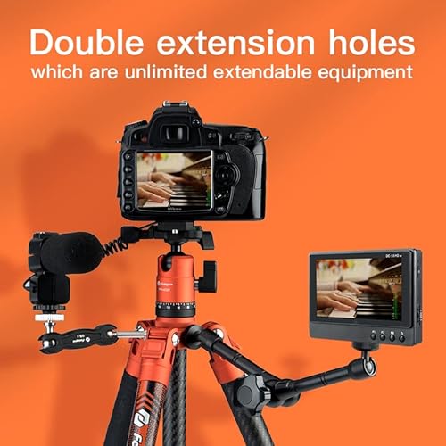 Fotopro X-Aircross 2 5-Section Carbon Fiber Tripod With Fph-42Q Ball Head, Flame Orange #TOP7