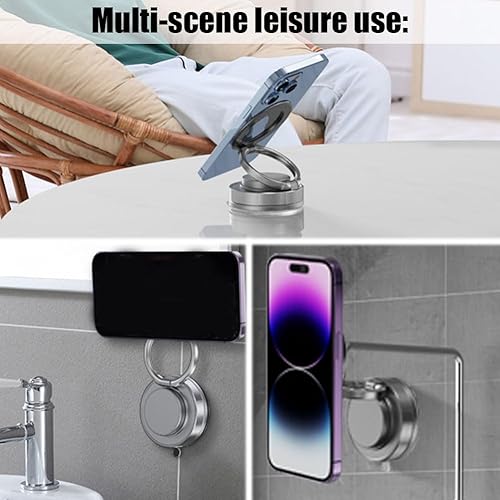 Miniatura 6 de Soporte magnético de vacío ajustable de 360 para teléfono, soporte magnético de teléfono para automóvil, soporte de teléfono con ventosa ultra