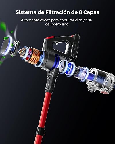 VACTechPro F02 Ultra Aspirateur Balai sans Fil, 600W/55KPa - 2