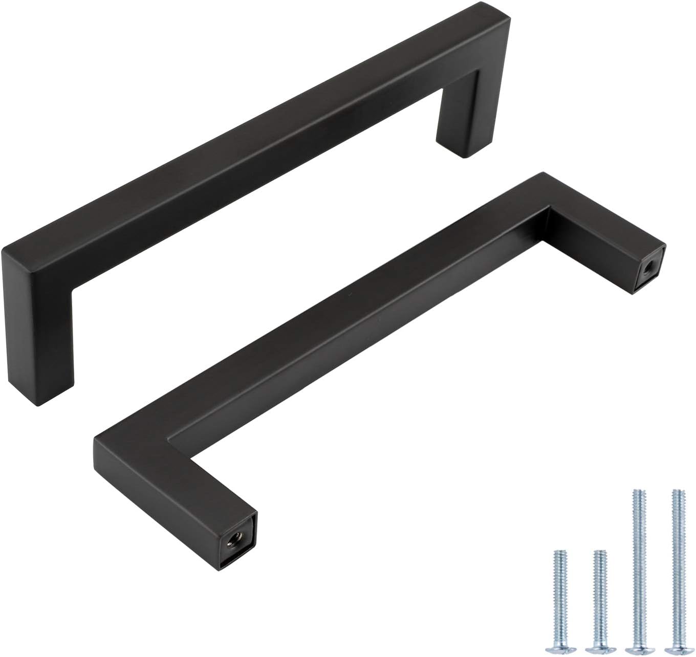 goldenwarm 10 Pack/5 inch Black Handles Kitchen Cupboard