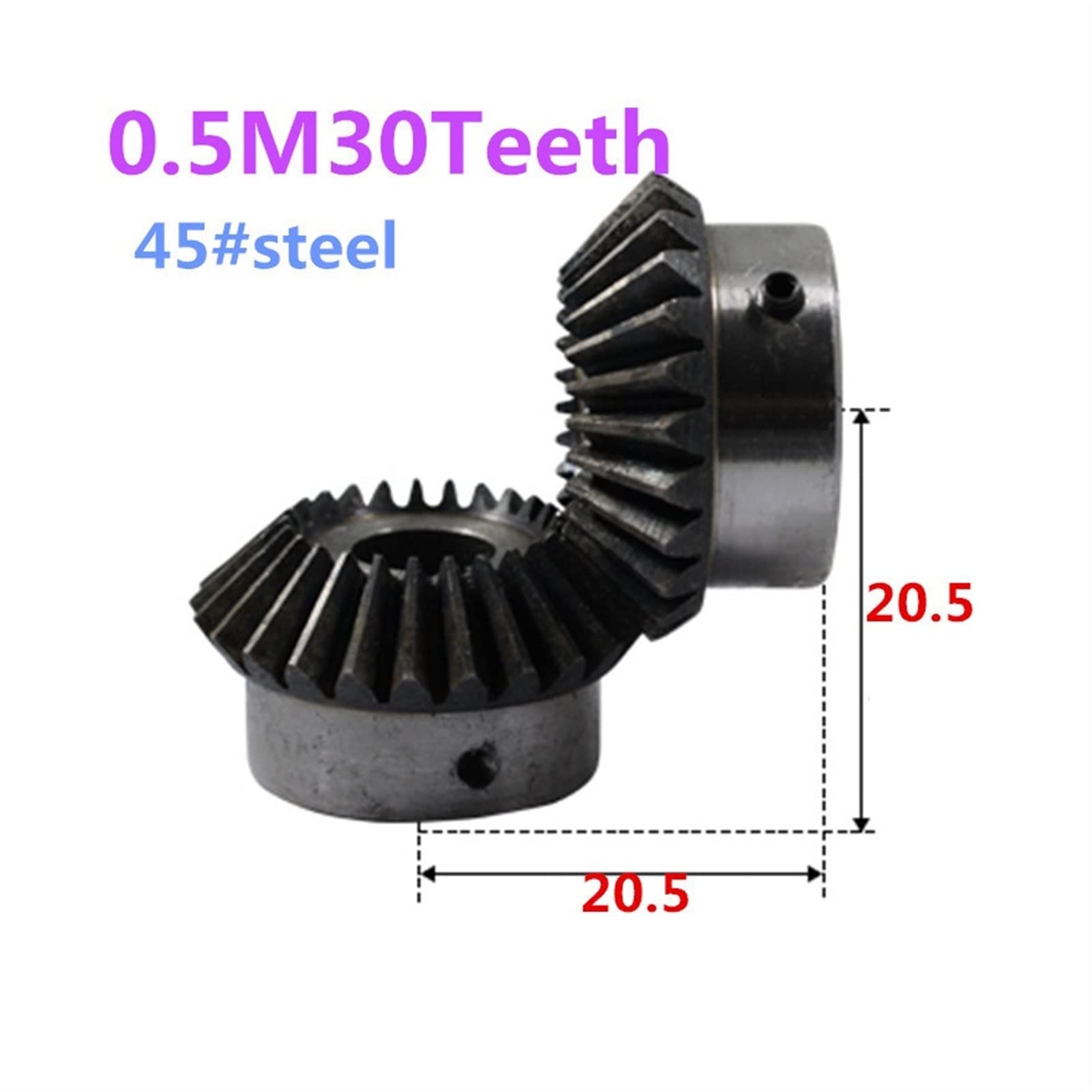 Gobilda Gears 1 Pair 1:2 Bevel Gear 1M20T :1M40 Teeth Transmission