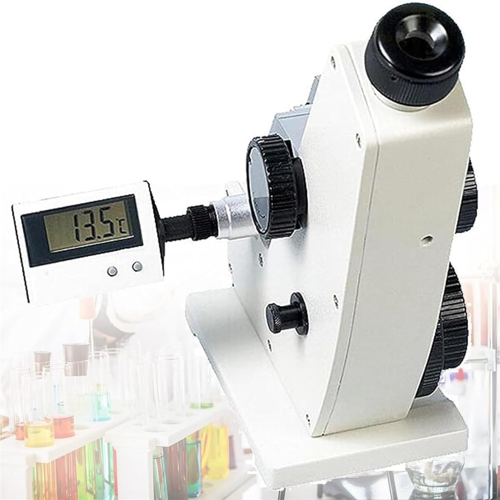 Refractómetro Abbe, Refractómetro Monocular Digital Brix Con Termómetro, índice De Refracción Nd 1,3-1,7, Brix 0-95%, Precisión 0,0002, Para Laboratorio, Industria Petrolera, Educación Científica