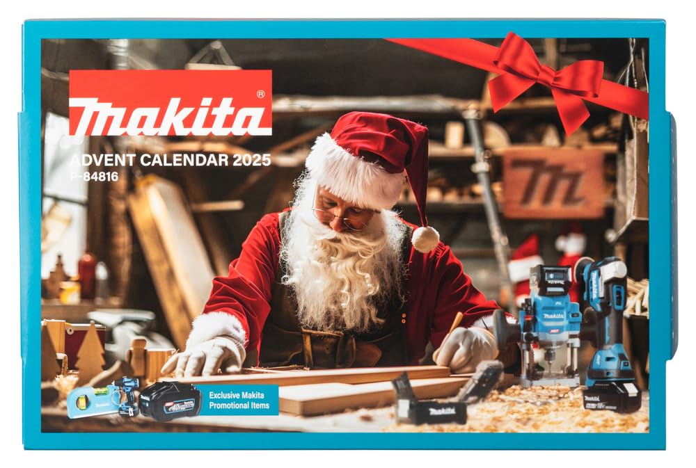 Makita Calendario dell'Avvento 2025, Set di Utensili e Accessori da 60 Pezzi, con Punte HSS, Inserti, Portainserti Magnetico, Attrezzi Manuali