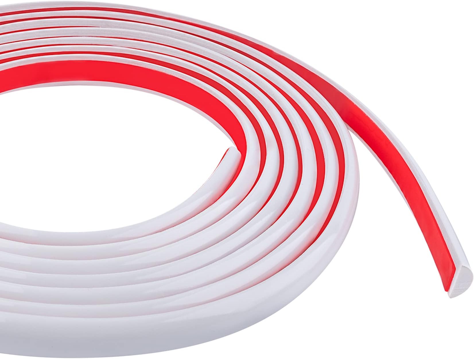 10 Feet Tile Edge Trim Flexible Molding Trim Self Adhesive Peel and Stick Tile Trim Waterproof Caulk Strip Molding Trim for Tile Edge, Ceiling, Wall Corner, Baseboard, Floor(White)