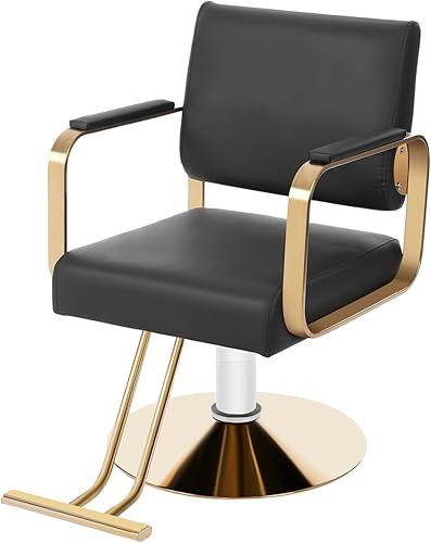 Silla de peluquería para estilista, silla de peluquería para el hogar, altura ajustable y giratoria de 360, sillas de salón de belleza, spa, equipo
