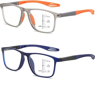 Sports Smart Photochromic Progressive Bifocal Glasses, Multifocal Glasses Smart Adaptive Technology, Progressive Multifocal Reading  lasses for Women & Men Near and Far Sighted