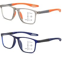 Sports Smart Photochromic Progressive Bifocal Glasses, Multifocal Glasses Smart Adaptive Technology, Progressive Multifocal Reading  lasses for Women & Men Near and Far Sighted