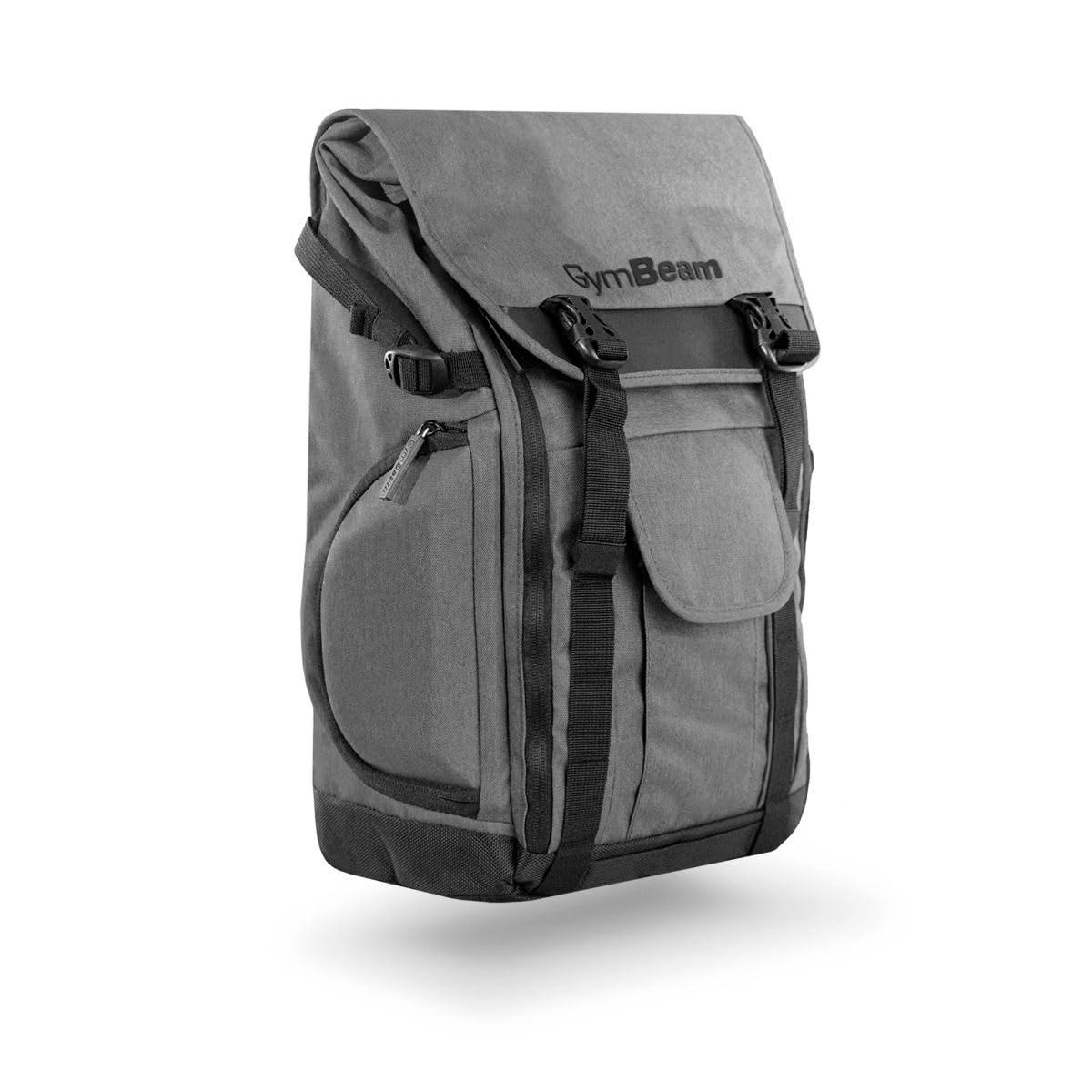 GymBeam Zaino Adventure - Zaino Multifunzionale, Zaino Grande dal Design Elegante, Superficie Impermeabile, Tasche Spaziose, Ideale come Zaino da Viaggio, Palestra ed Escursioni (Grey)