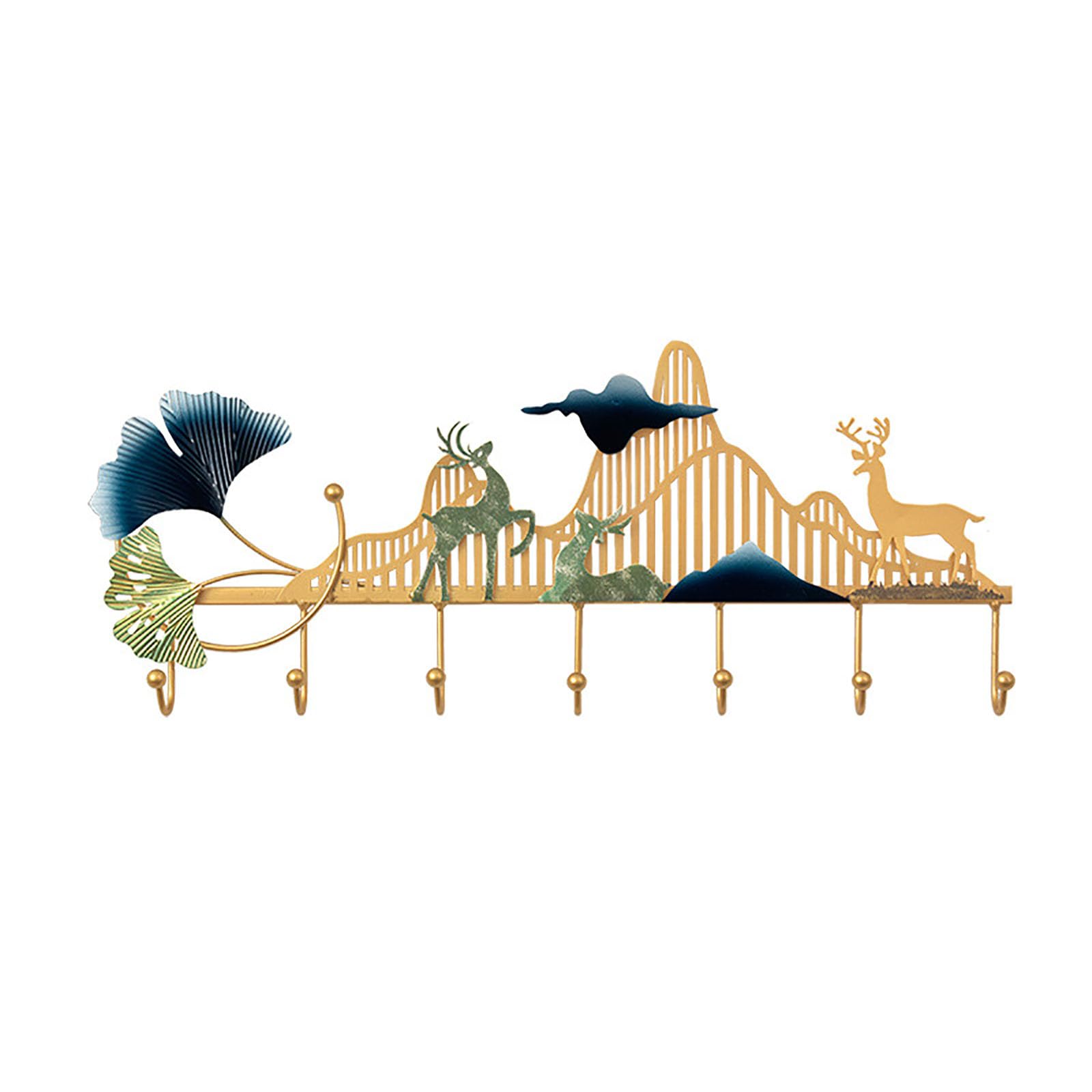 Porte-manteau mural en métal durable pour une décoration d'entrée raffinée