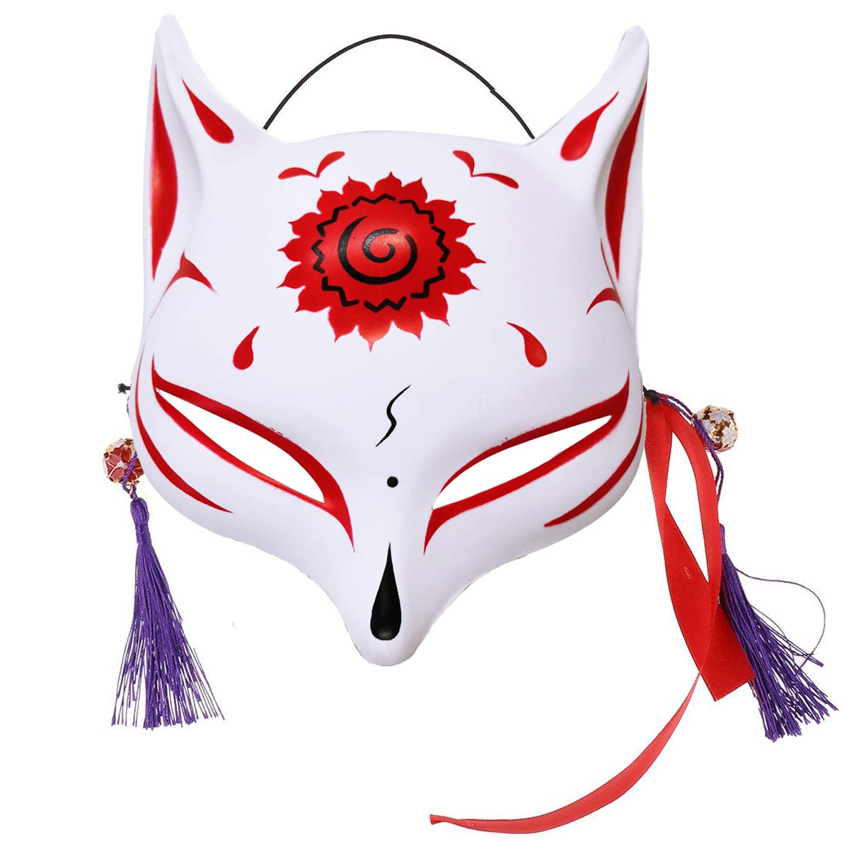 Rabbit Fox Cat Mask for Adults and Kids, Japanese Kabuki Kitsune Masks for Men Women Masquerade Ball Festival Party Cosplay Costume