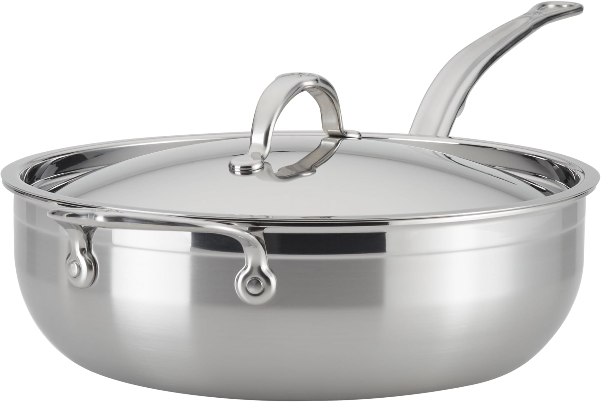 Hestan ProBond - Professional Clad Stainless Steel All-In-One Pan, 5 Quart, with Helper Handle, Induction Compatible