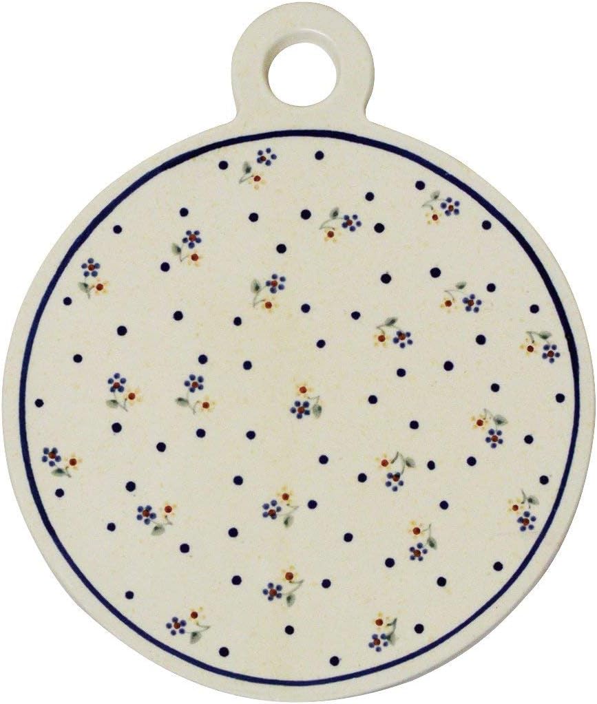 Original Bunzlauer Keramik Schneidebrett Eckig 14,3x28 Cm - Dekor 42 Spülmaschinenfest & Lebensmittelecht