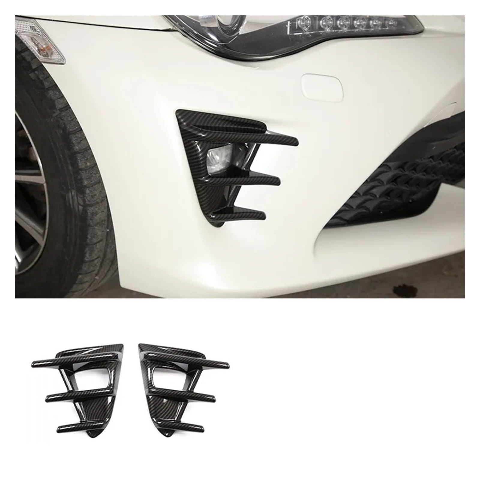 Car Accessory for Subaru for BRZ for Toyota 86 GT86 2012-2020 ABS Car Shift Armrest Panel Sticker Interior Modification Accessories 2 Pieces Interior Mouldings(Y)