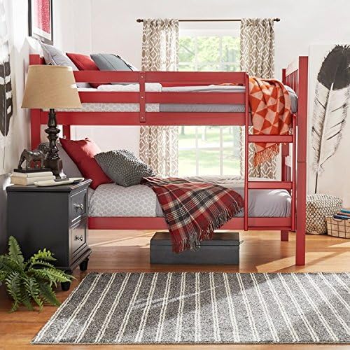 IQ KIDS Simone Twin and Twin Bunk Beds in Red