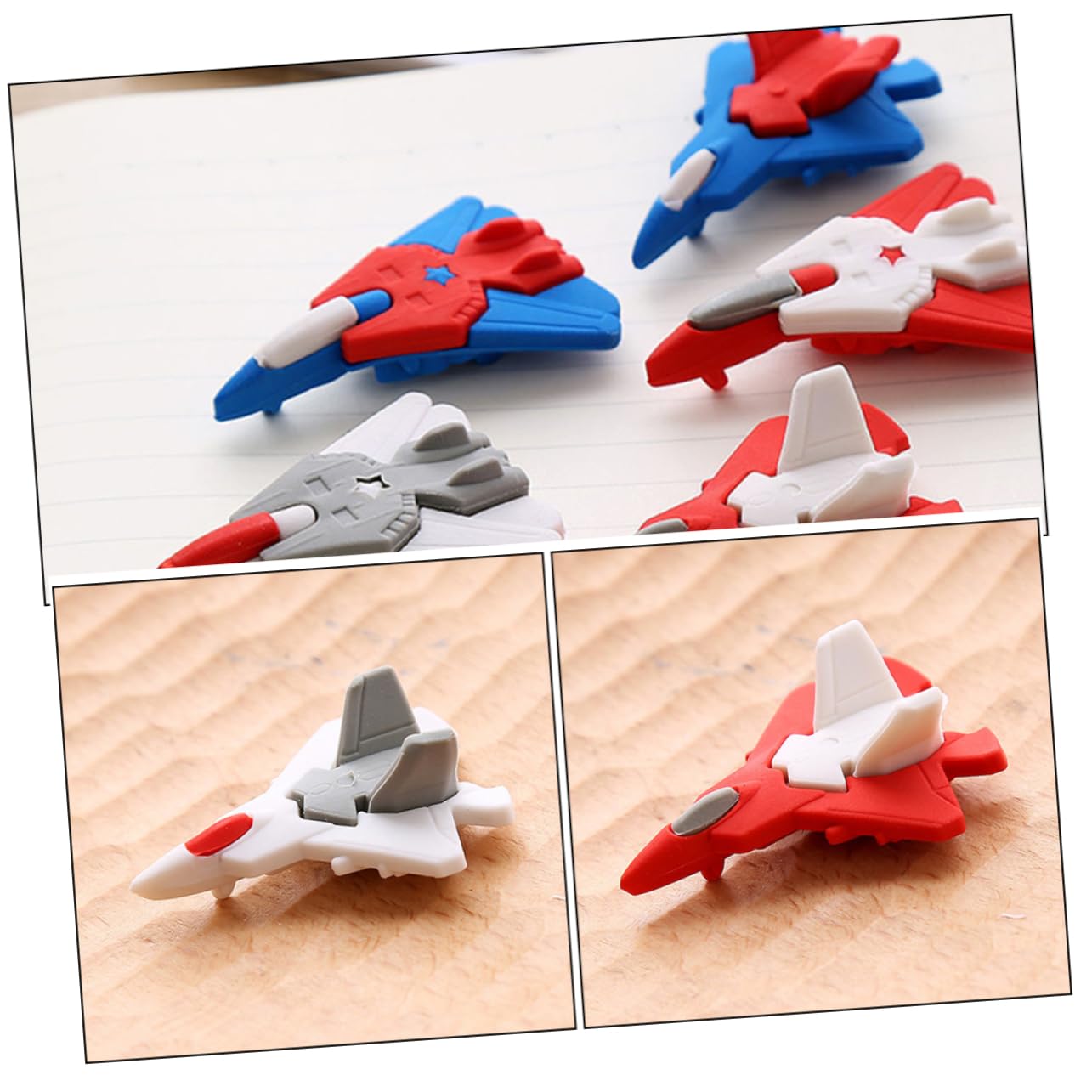 48 Pièces Gomme d'avion Petites Gommes pour Enfants Gommes pour Petits Enfants Kawaii Mini Étudiants Amusantes pour Étudiants Éducatives en Vrac