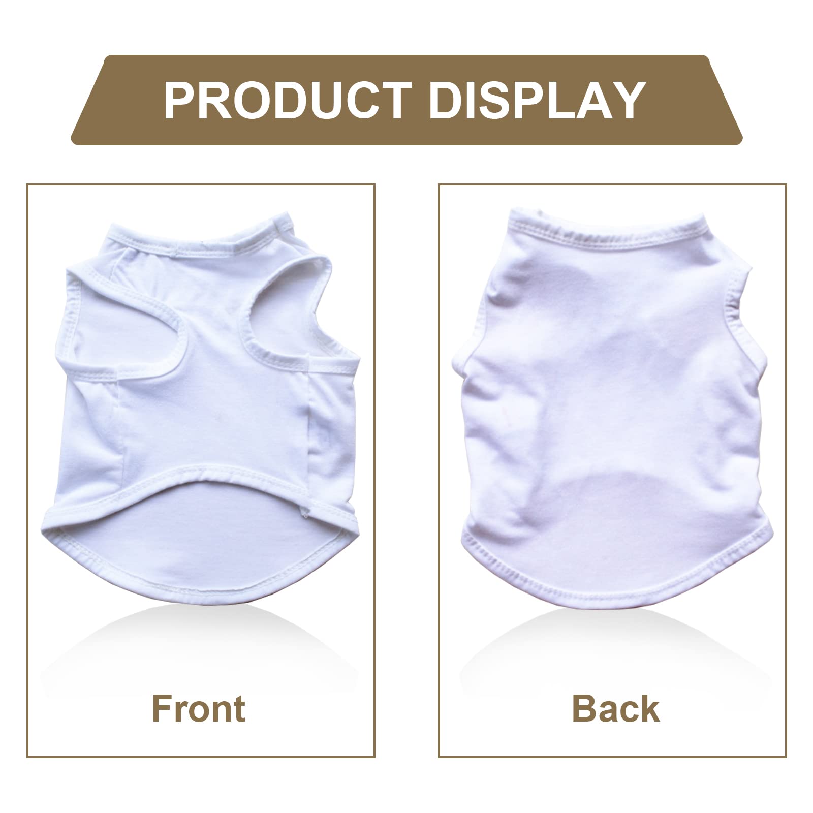 Camisetas Para Perros HACRAHO Camisas En Blanco Para Perro, 6 Piezas De Camisetas Suaves De Color Sólido Para Perro, Ropa Blanca Chaleco Para Perro, Camisas Para Bricolaje Para Perros Y Gatos, M