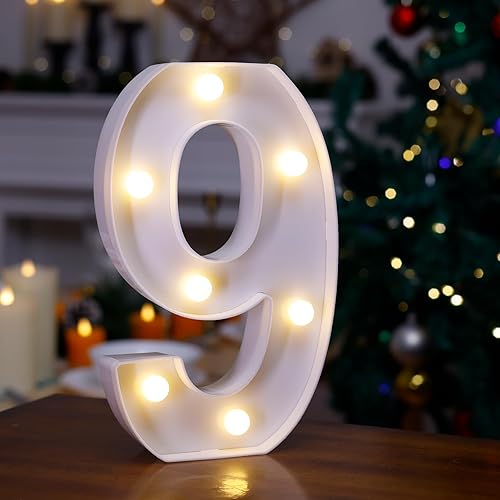 Miniatura 42 de Letrero LED de marquesina, letras iluminadas del alfabeto, letras LED que funcionan con pilas, para luz nocturna, bodas, cumpleaños, fiestas,