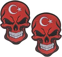 Vista 8 de 2 parches de bandera de AliPlus de España, parches de calavera bordados, tácticos, militares, moral, parche con gancho y bucle