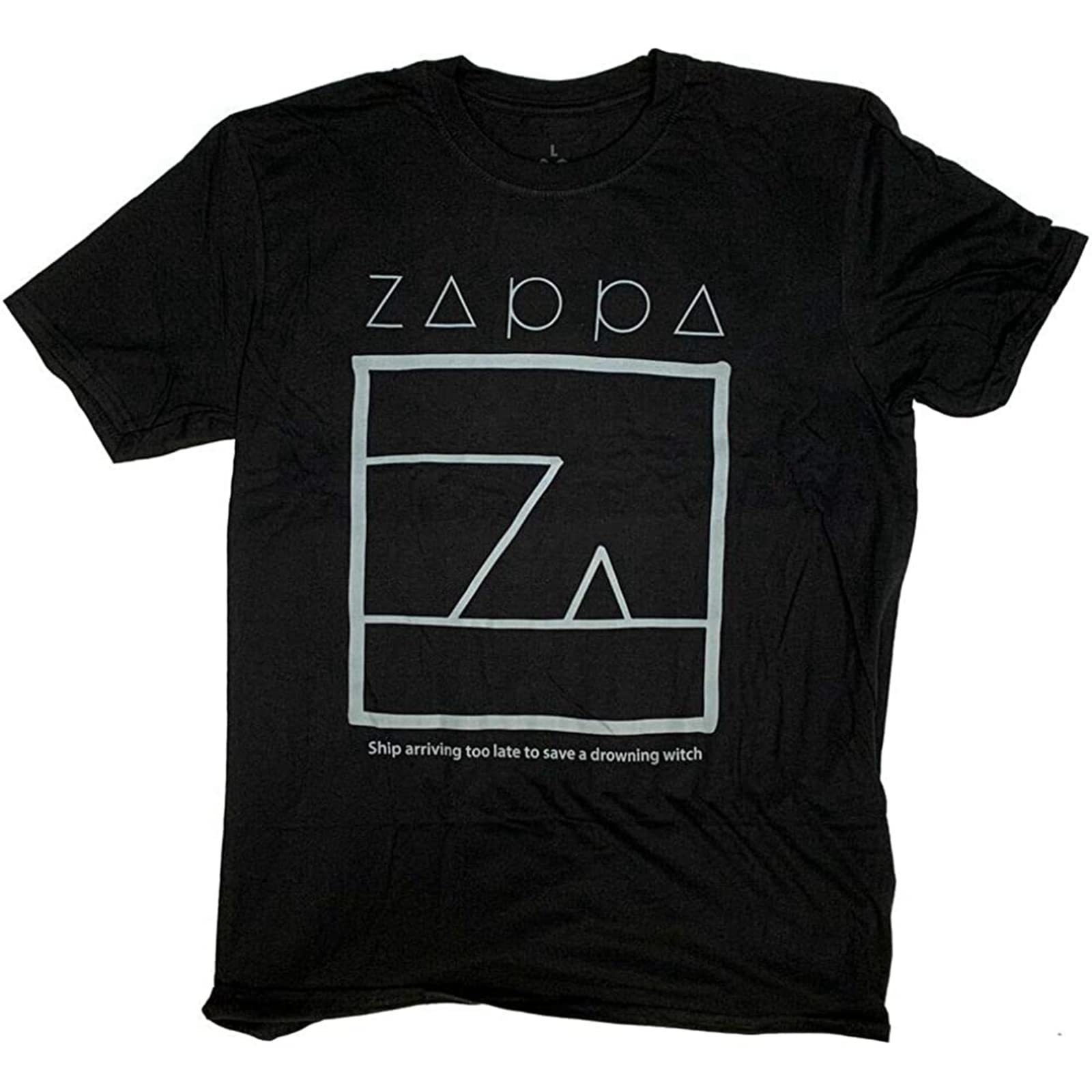 Men's Frank Zappa T Shirt Ship Arriving Too Late Black Version Steve Vai - L