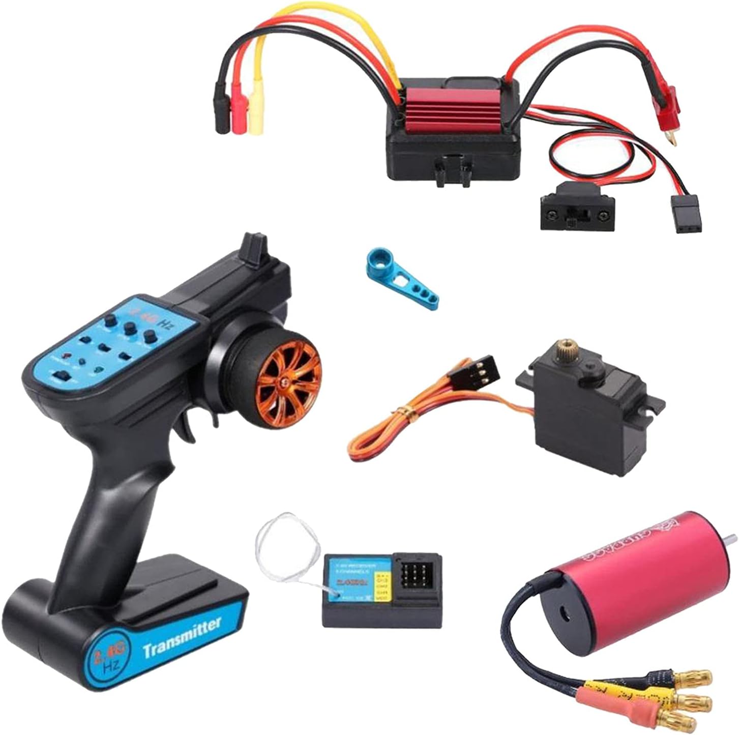 Brushless Motor, Esc Receiver, Remote Controller, Servo & Rocker Arm