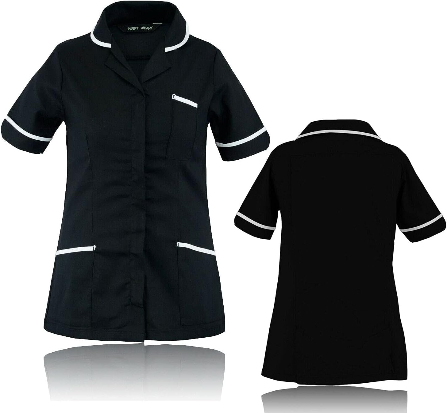 Swift Wear| Women's | Healthcare Rever Collar Tunic | Ideal for Nurses, Therapist Care Home and Private Health Care Workers