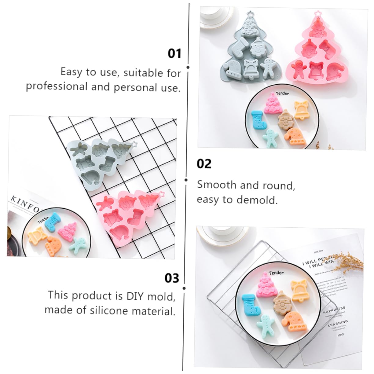 Cabilock 3 Ensembles Moule À Gâteau En Silicone Mini Moules À Gâteaux Moules À Gâteaux Moules À Pâtisserie Moules À Fondant Décorations De Gâteaux En Forme De Coquille Gâteau En 2 pièces * 3