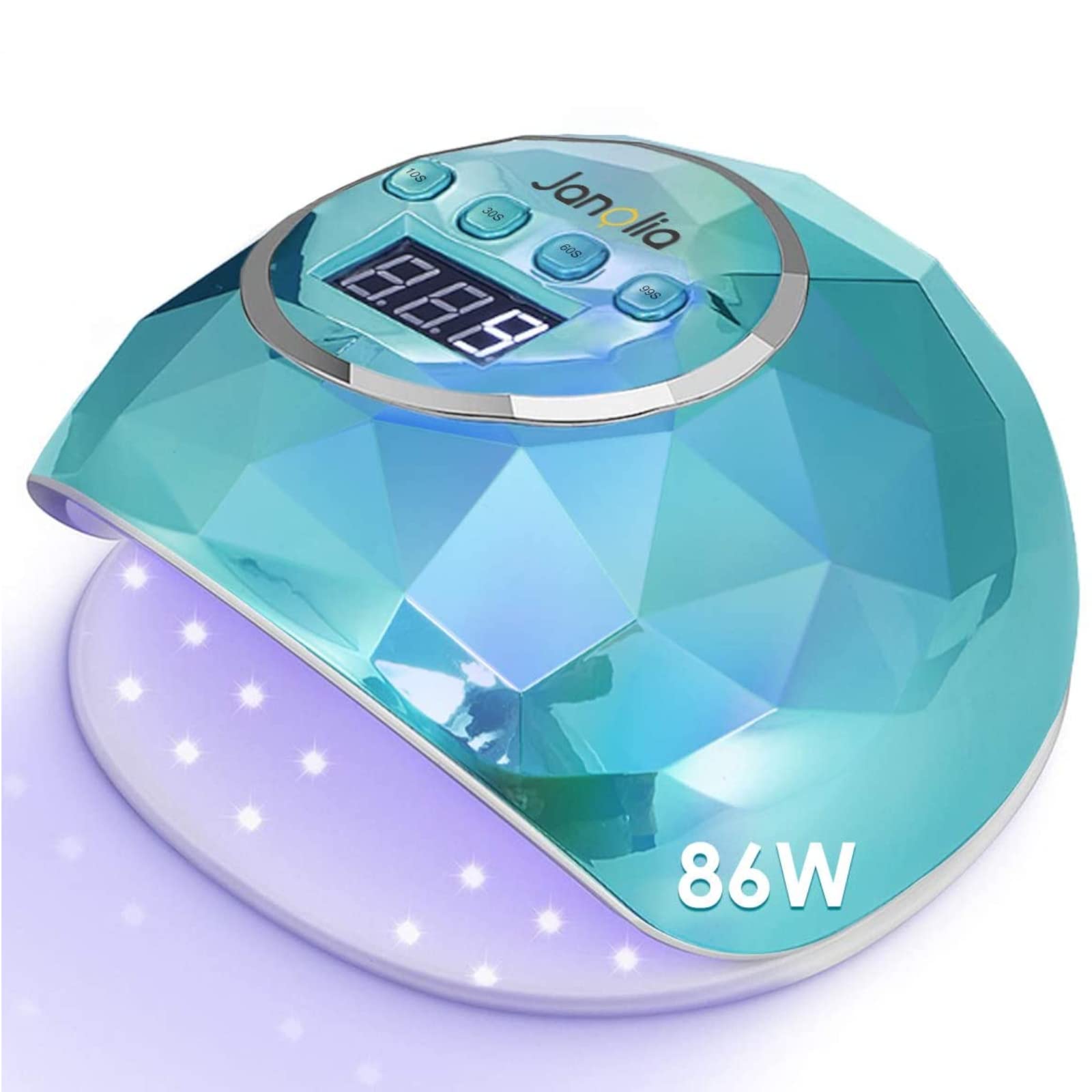 JanoliaNail Dryer Lamp, 86W Nail Lamp, for Vernis Semi Permanent Gel Vernis, green