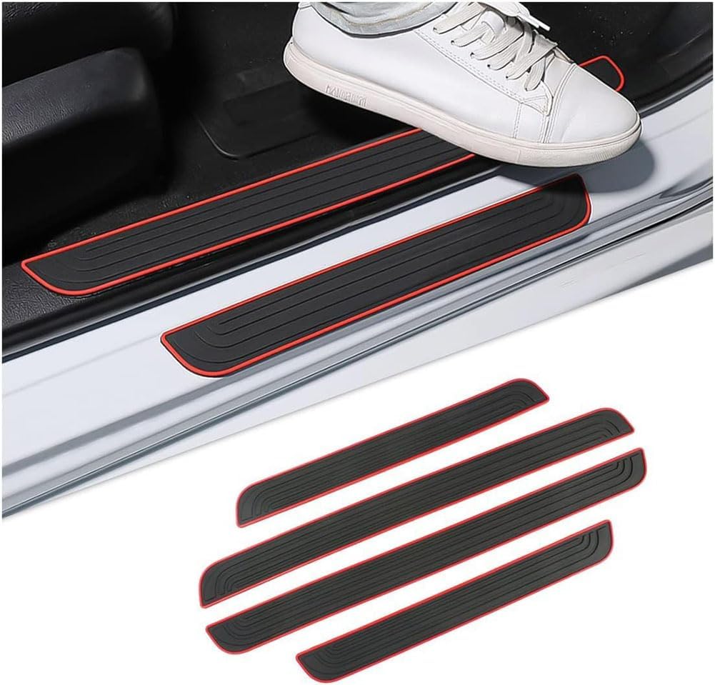 4 Pezzi Battitacco per Auto per Dacia Bigster 2025-2031 (5-Türer Kombi), Protezione Sottoporta Battitacco Auto Paracolpi Entrata Portiera Accessori Decorativi Interni