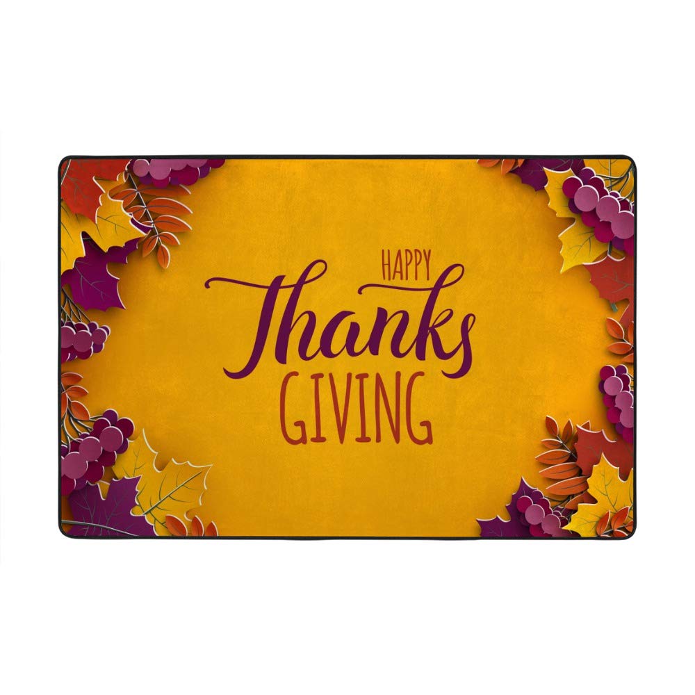 Tapis de maison moderne Thanksgiving grand format en polyester salon