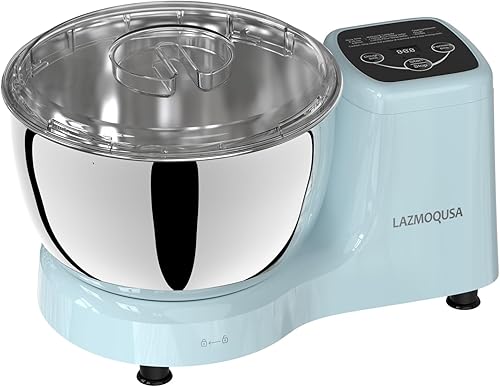 Miniatura 9 de Mezclador eléctrico de masa de 5.5 cuartos de galón, máquina mezcladora de harina de fermentación y amasado con tazón de acero inoxidable 304 y