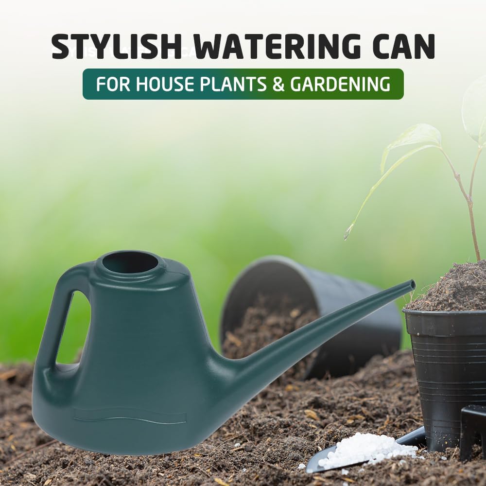 1L Cpapacity Watering Can Ideal for Light Watering Around Your Garden.Compact Design Allows for Easy Storage Without Taking up Too Much Space in Your Garden shed-Green