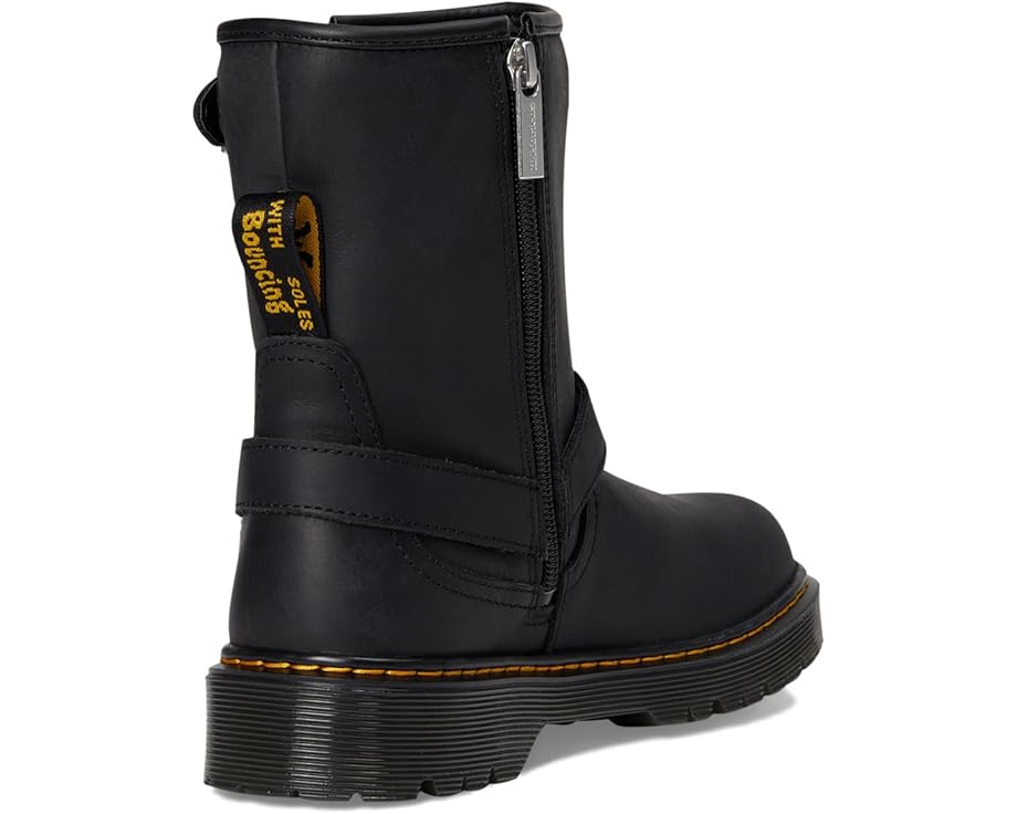 Dr. Martens Kid's Collection Genaya Rigger Boots (Big Kid) - Back View