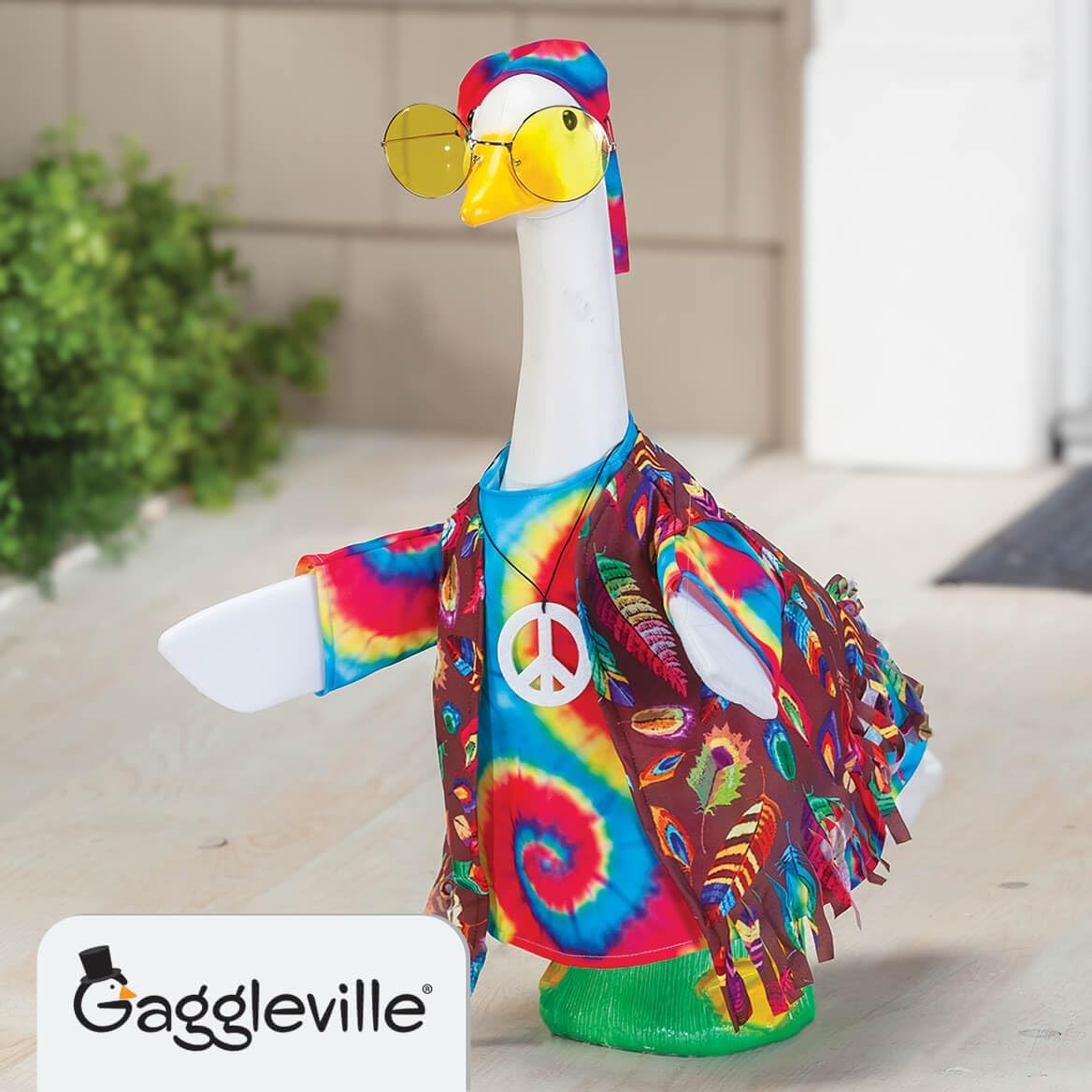 Gaggleville Hippie Goose Outfit, Fits Large 23" H Statue, by Fox Valley Traders