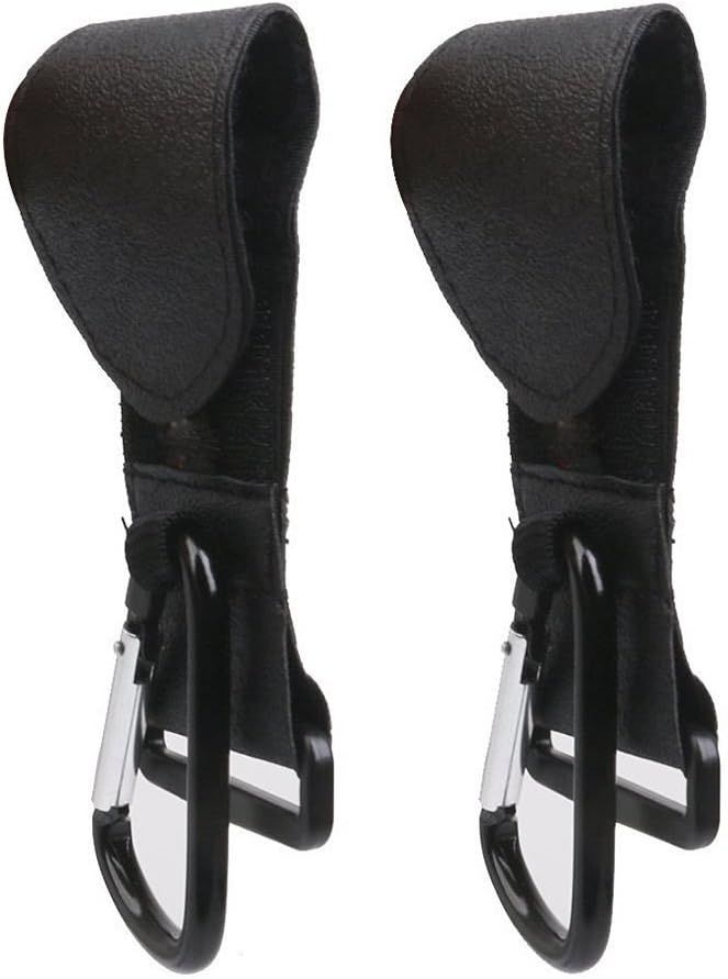 Fengge Buggy Pram Pushchair Clip Metal Hanging Hooks (Black)
