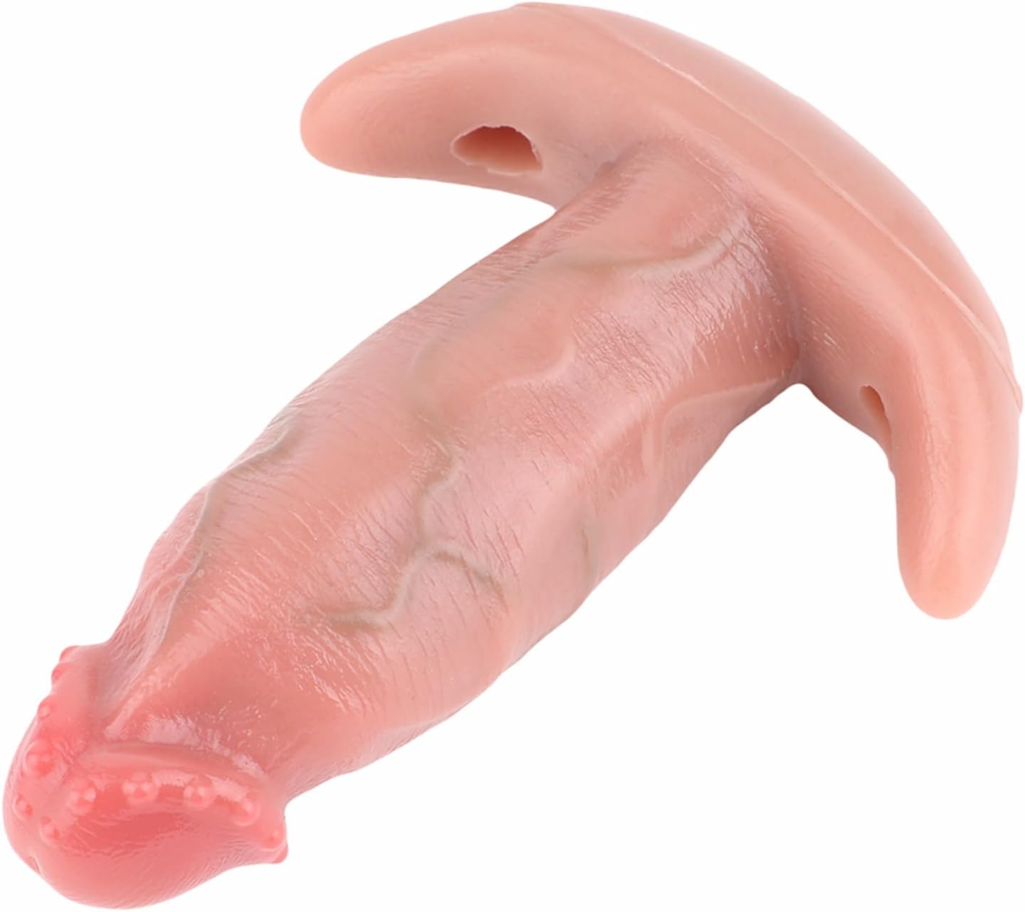 5.78in Bondage Gag Dildo Vibrator with Handle - Strap On Leather Open Mouth Realistic Penis Vibrating Butt Plug Adult Sex Toy (Pu Harness + Dildo Vibrator)