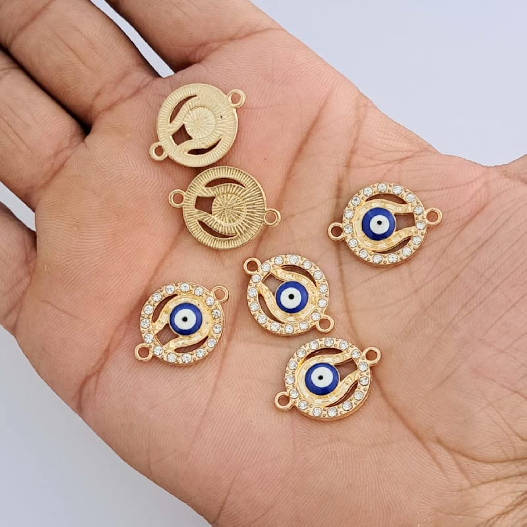 6 Pieces Multicolor Beads Charms for DIY Necklace, Bracelet, Earrings