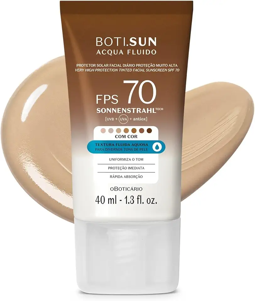 Protetor Solar Facial Com Cor FPS70 Boti.Sun Cor 2.0 40ml