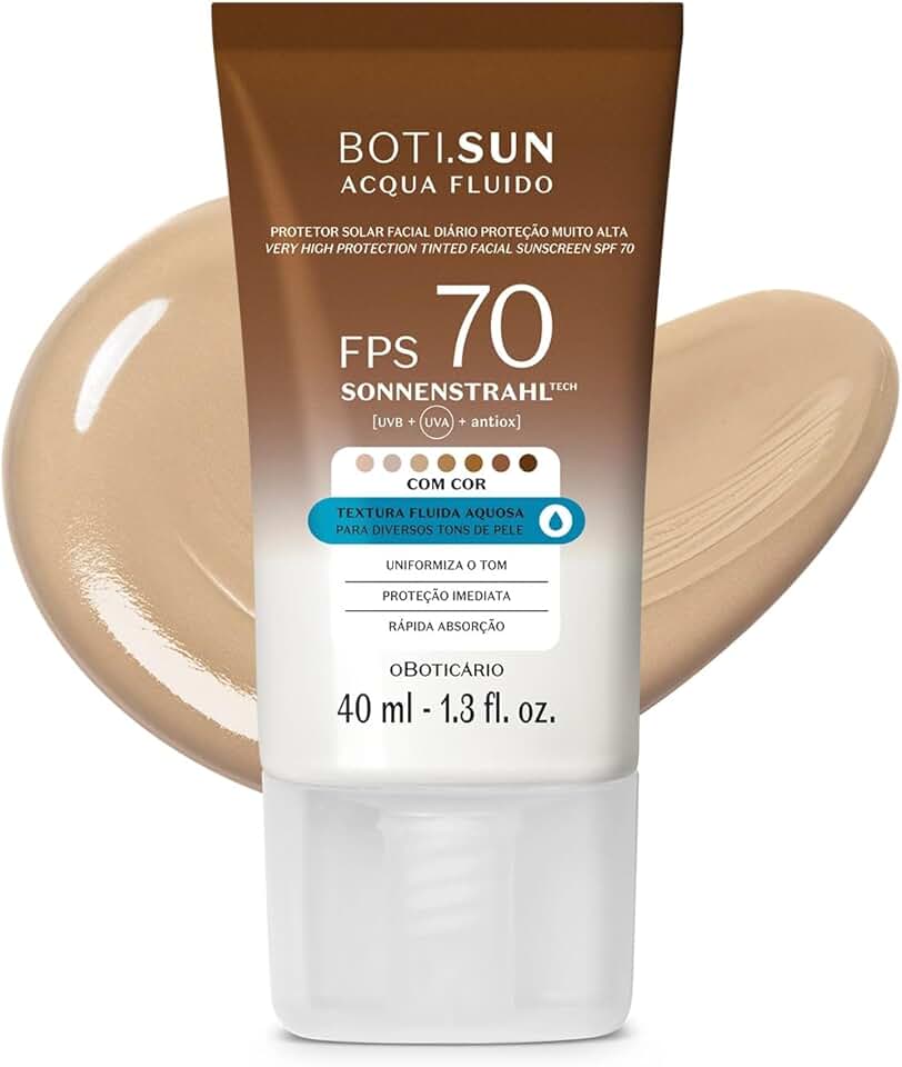 Protetor Solar Facial Com Cor FPS70 Boti.Sun Cor 2.0 40ml