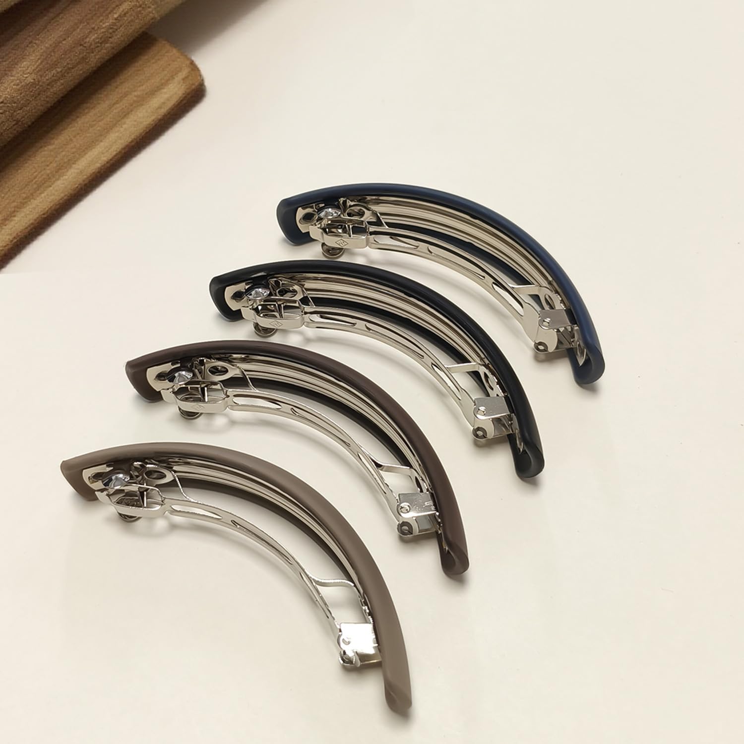 Large Hair Barrette 3.8 Inch Not Easy to Break French Matte Curved Hair Clips for Women Thick to Thin Hair, 4 Pack - Image 8