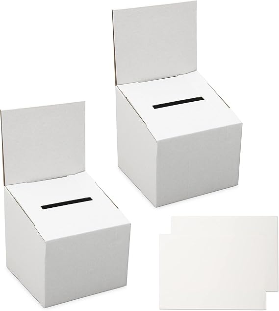ZERIND Cardboard Ballot Box 2 Pack Foldable Ideal For Raffle zerind-cardboard-ballot-box-2-pack-foldable-ideal-for-raffle