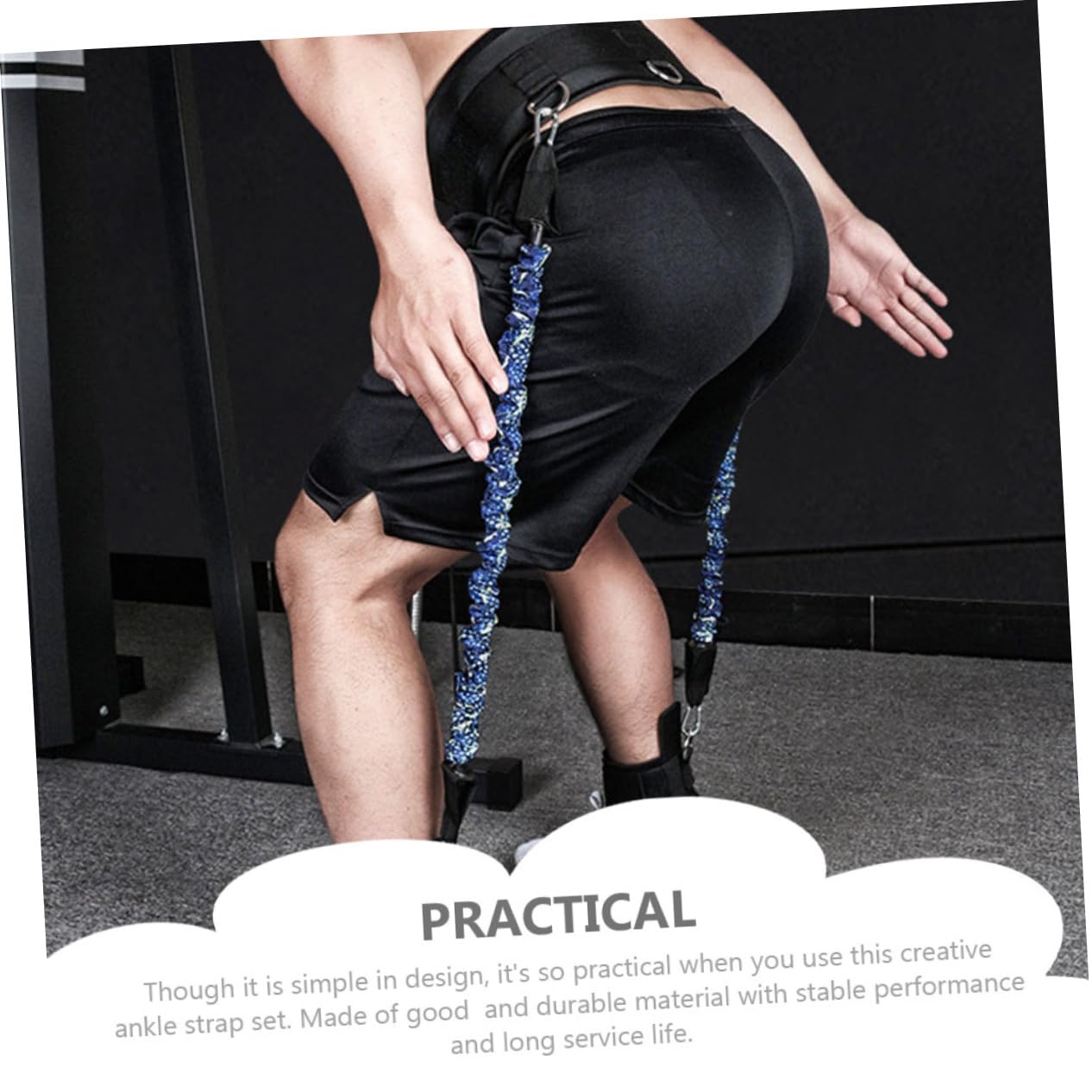Healifty Banda de Resistencia para Entrenamiento de Piernas Kit de Bandas para Fitness Correas de Tobillo Portátiles Herramienta de Ejercicio para Gimnasio Reutilizables